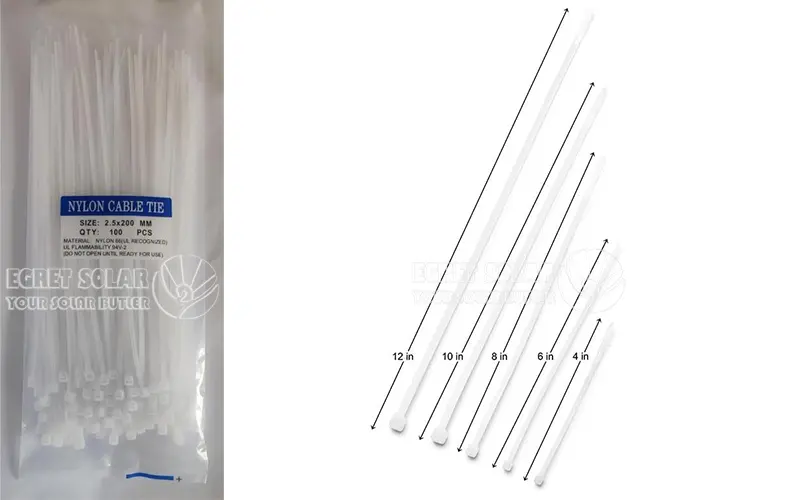 Solar Cable Ties Nylon Plastic Solar Cable Ties Nylon Plastic